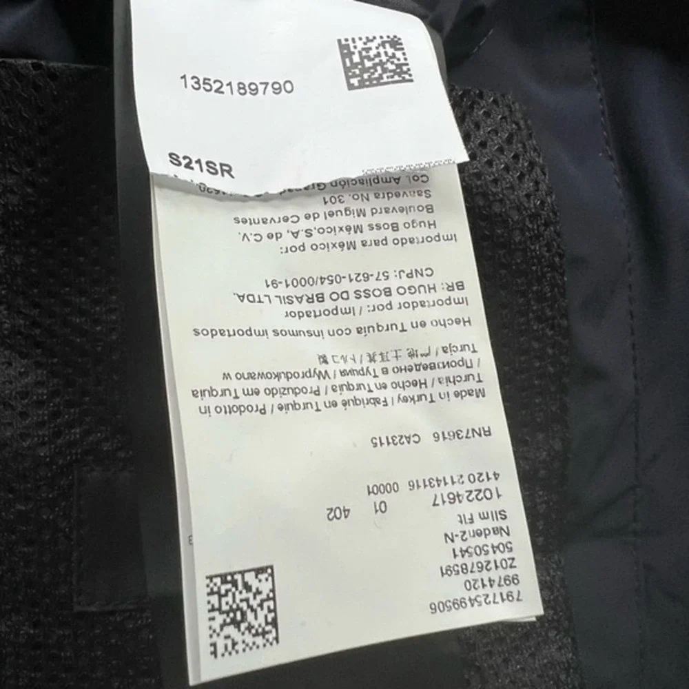 BOSS Hugo Boss Naden Dark Navy Blue Traveler Slim Fit Stretch Sport Coat 40R NWT